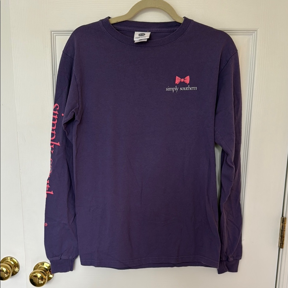 Simply Southern Long Sleeve Shirt in Purple and Pink